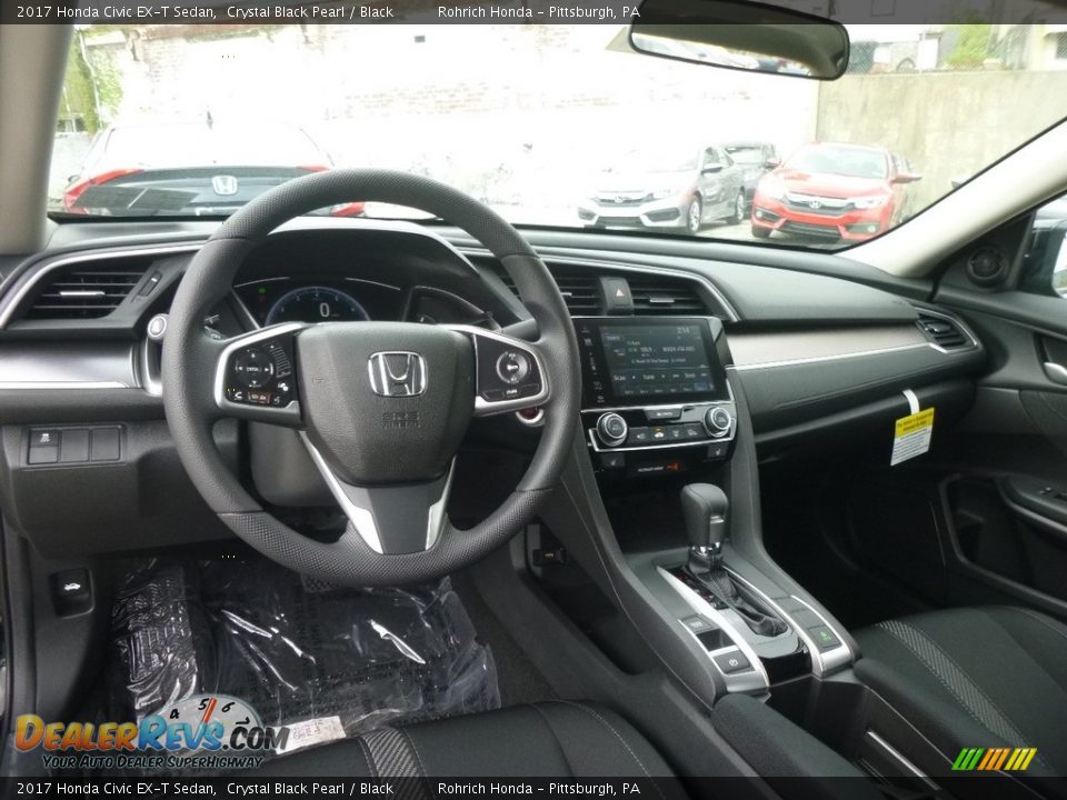2017 Honda Civic EX-T Sedan Crystal Black Pearl / Black Photo #8