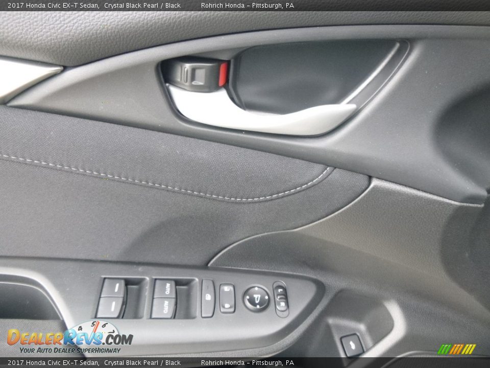 2017 Honda Civic EX-T Sedan Crystal Black Pearl / Black Photo #9