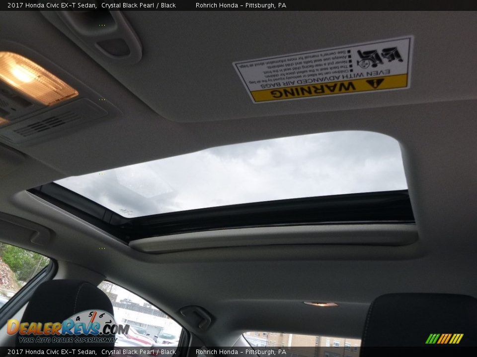 2017 Honda Civic EX-T Sedan Crystal Black Pearl / Black Photo #11