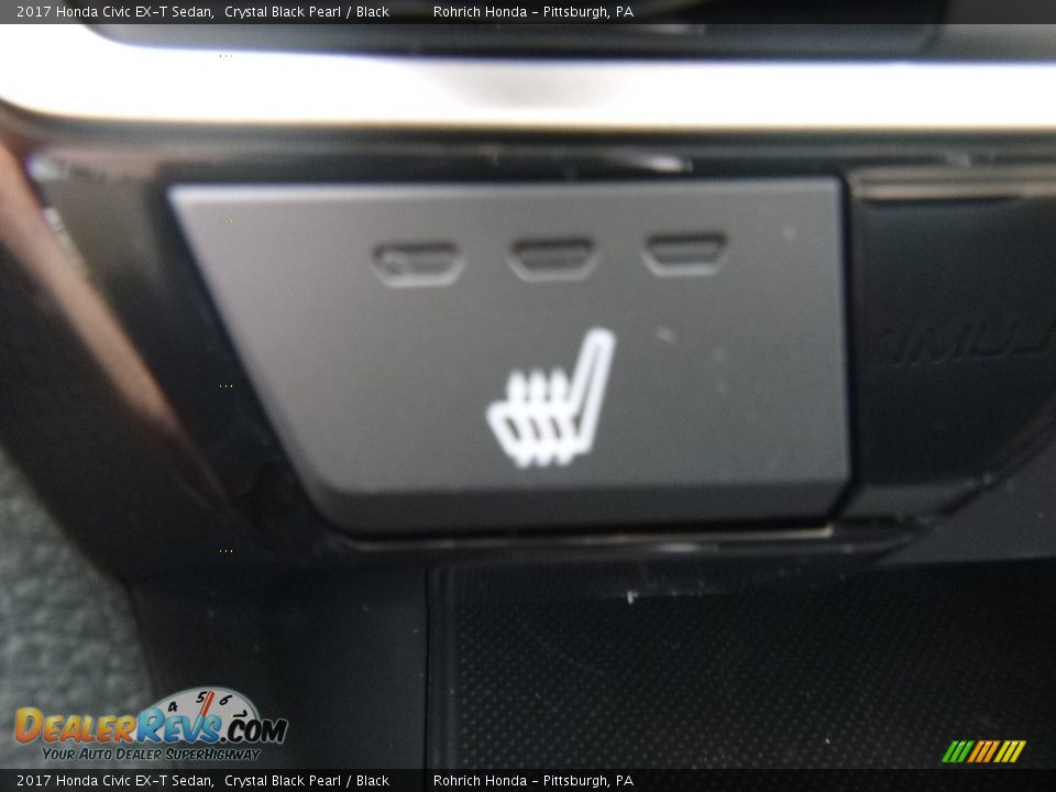 2017 Honda Civic EX-T Sedan Crystal Black Pearl / Black Photo #14