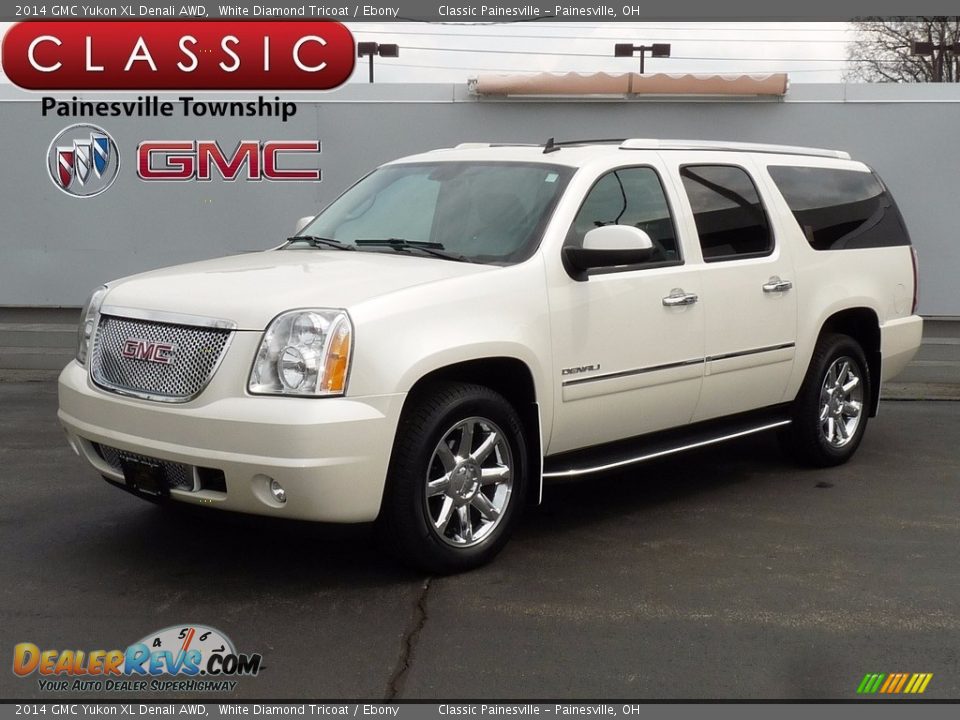 2014 GMC Yukon XL Denali AWD White Diamond Tricoat / Ebony Photo #1