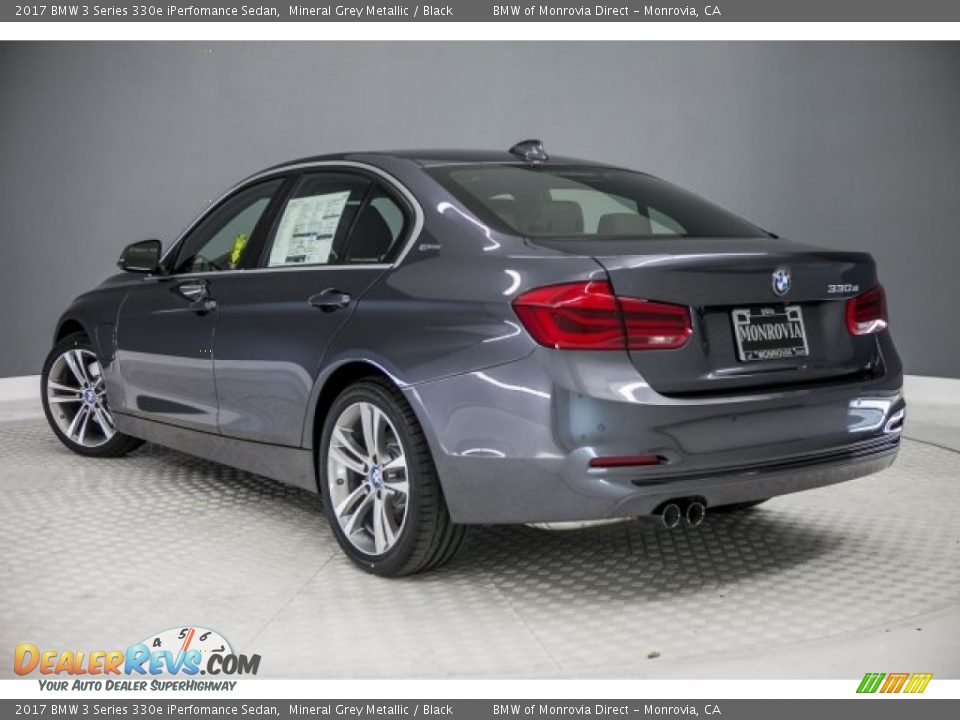 2017 BMW 3 Series 330e iPerfomance Sedan Mineral Grey Metallic / Black Photo #3