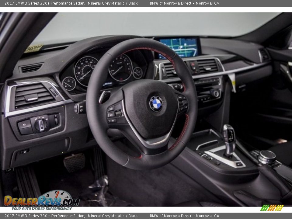 2017 BMW 3 Series 330e iPerfomance Sedan Mineral Grey Metallic / Black Photo #6