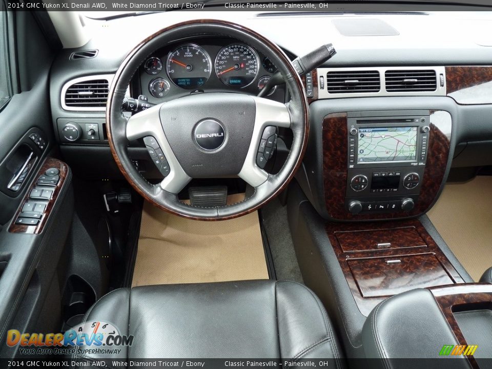2014 GMC Yukon XL Denali AWD White Diamond Tricoat / Ebony Photo #13