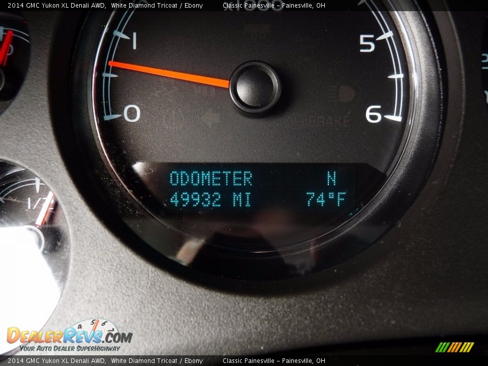 2014 GMC Yukon XL Denali AWD White Diamond Tricoat / Ebony Photo #15