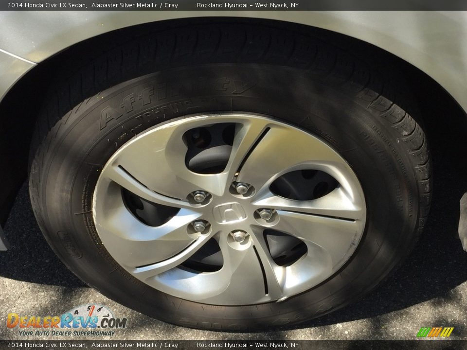 2014 Honda Civic LX Sedan Alabaster Silver Metallic / Gray Photo #28