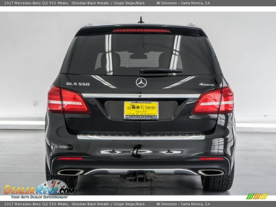 2017 Mercedes-Benz GLS 550 4Matic Obsidian Black Metallic / Ginger Beige/Black Photo #3