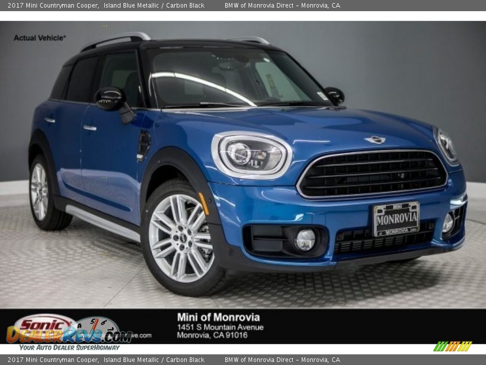 2017 Mini Countryman Cooper Island Blue Metallic / Carbon Black Photo #1