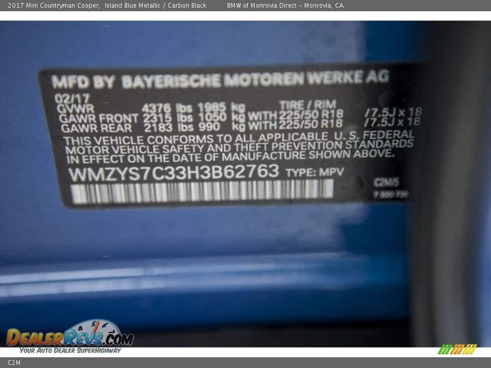 Mini Color Code C2M Island Blue Metallic