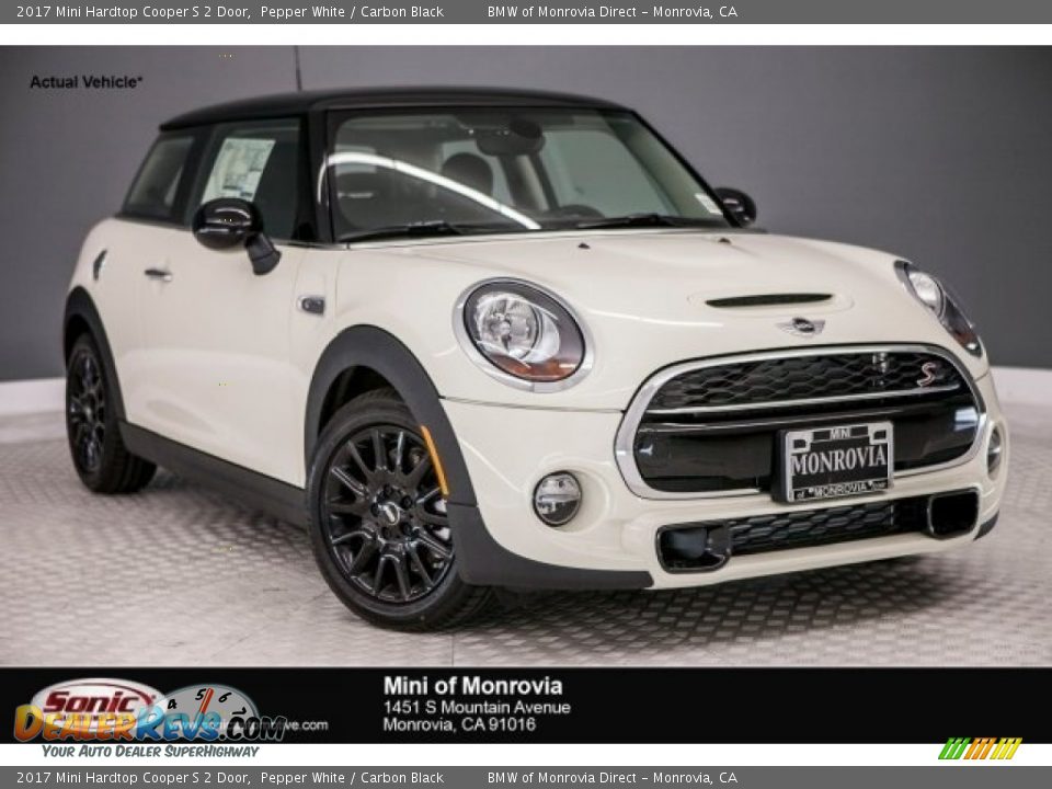 2017 Mini Hardtop Cooper S 2 Door Pepper White / Carbon Black Photo #1