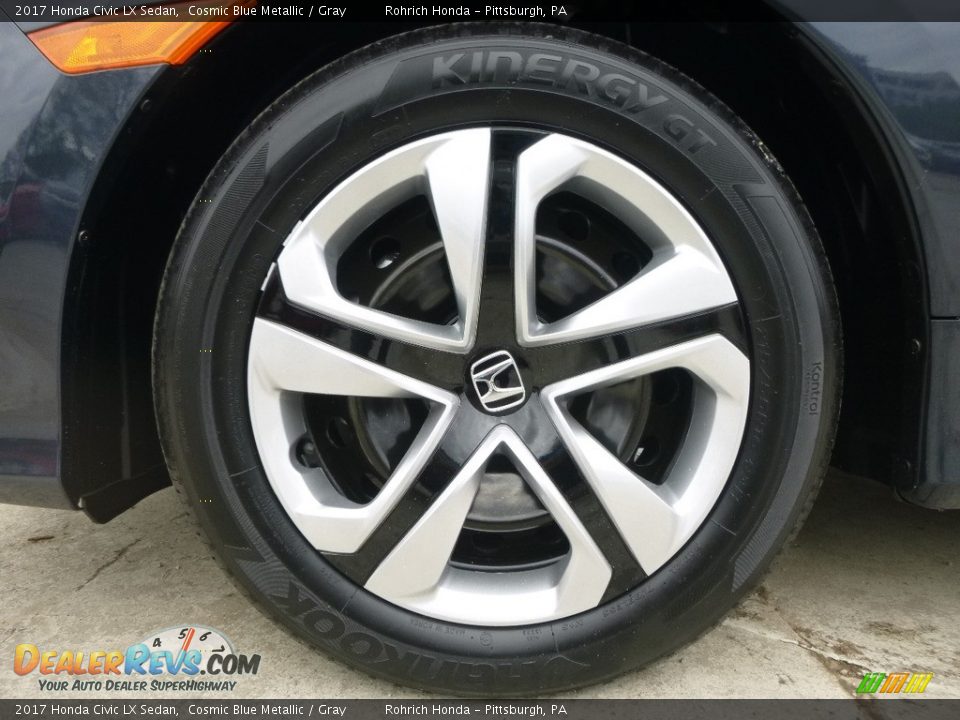 2017 Honda Civic LX Sedan Cosmic Blue Metallic / Gray Photo #5
