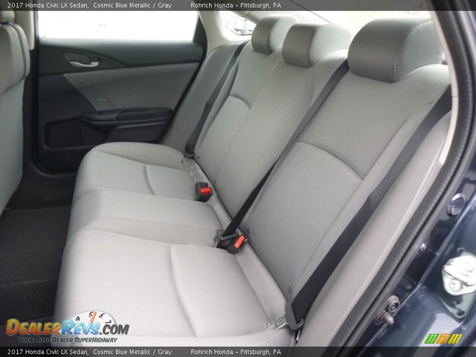 2017 Honda Civic LX Sedan Cosmic Blue Metallic / Gray Photo #7