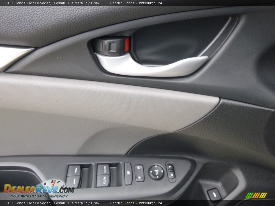 2017 Honda Civic LX Sedan Cosmic Blue Metallic / Gray Photo #9