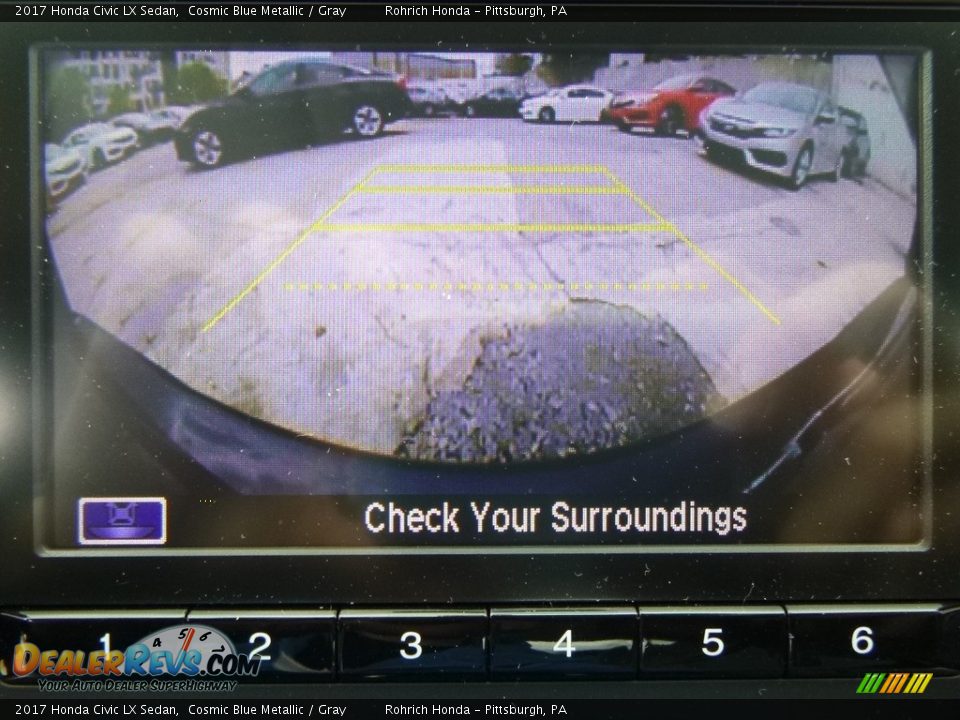 2017 Honda Civic LX Sedan Cosmic Blue Metallic / Gray Photo #12