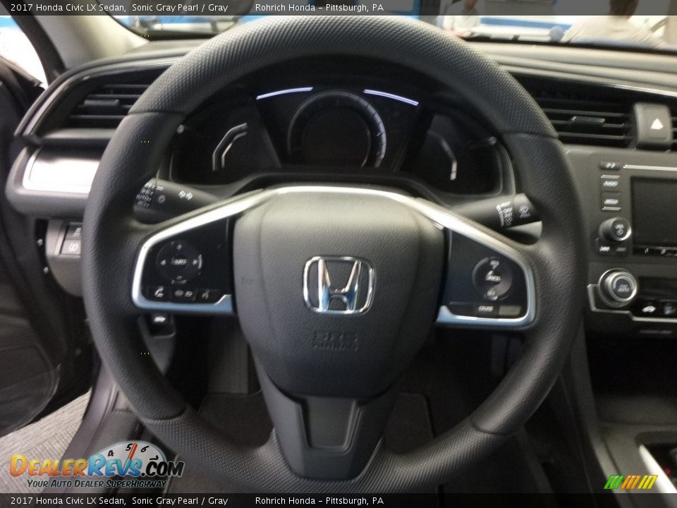 2017 Honda Civic LX Sedan Sonic Gray Pearl / Gray Photo #15