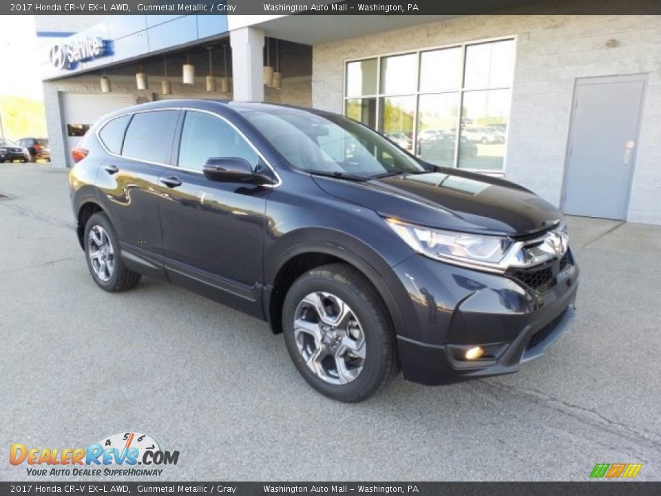 2017 Honda CR-V EX-L AWD Gunmetal Metallic / Gray Photo #1