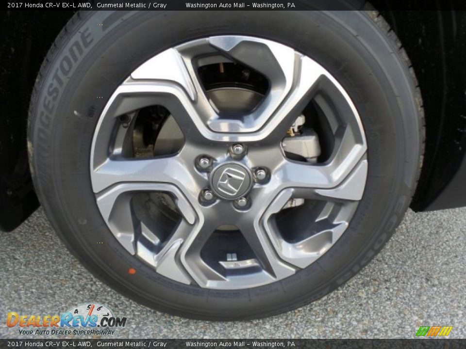 2017 Honda CR-V EX-L AWD Gunmetal Metallic / Gray Photo #3
