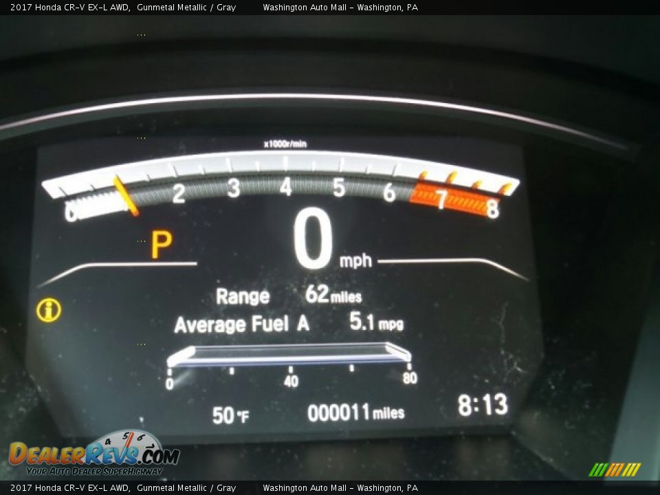 2017 Honda CR-V EX-L AWD Gunmetal Metallic / Gray Photo #17