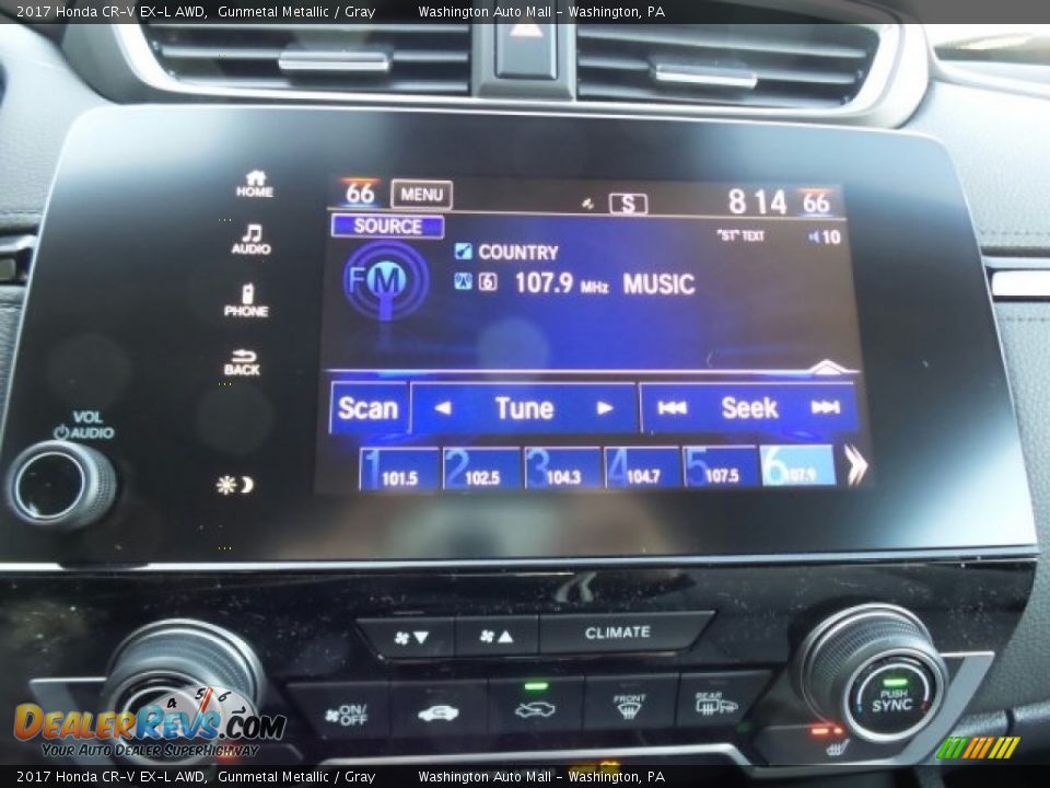 2017 Honda CR-V EX-L AWD Gunmetal Metallic / Gray Photo #25