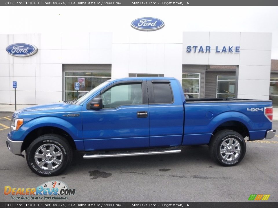 2012 Ford F150 XLT SuperCab 4x4 Blue Flame Metallic / Steel Gray Photo #1