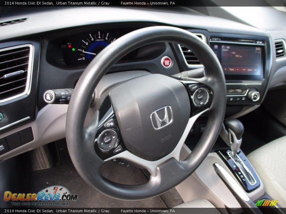 2014 Honda Civic EX Sedan Urban Titanium Metallic / Gray Photo #11