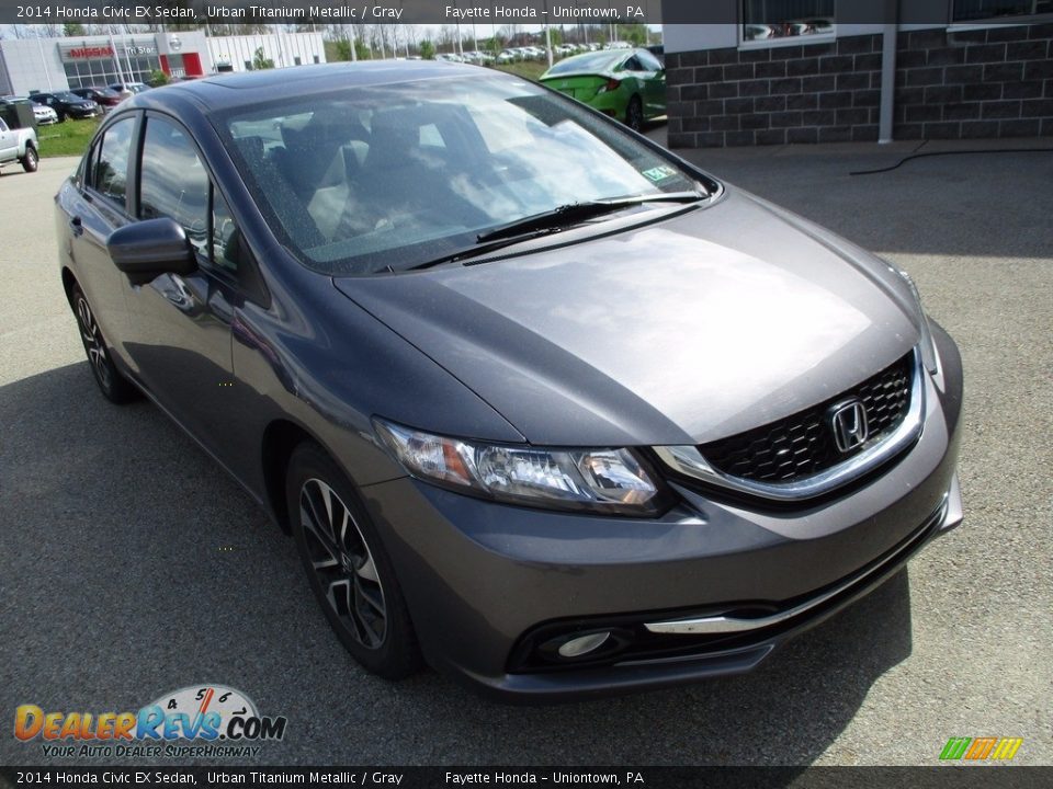 2014 Honda Civic EX Sedan Urban Titanium Metallic / Gray Photo #19