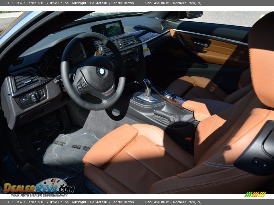 2017 BMW 4 Series 430i xDrive Coupe Midnight Blue Metallic / Saddle Brown Photo #10