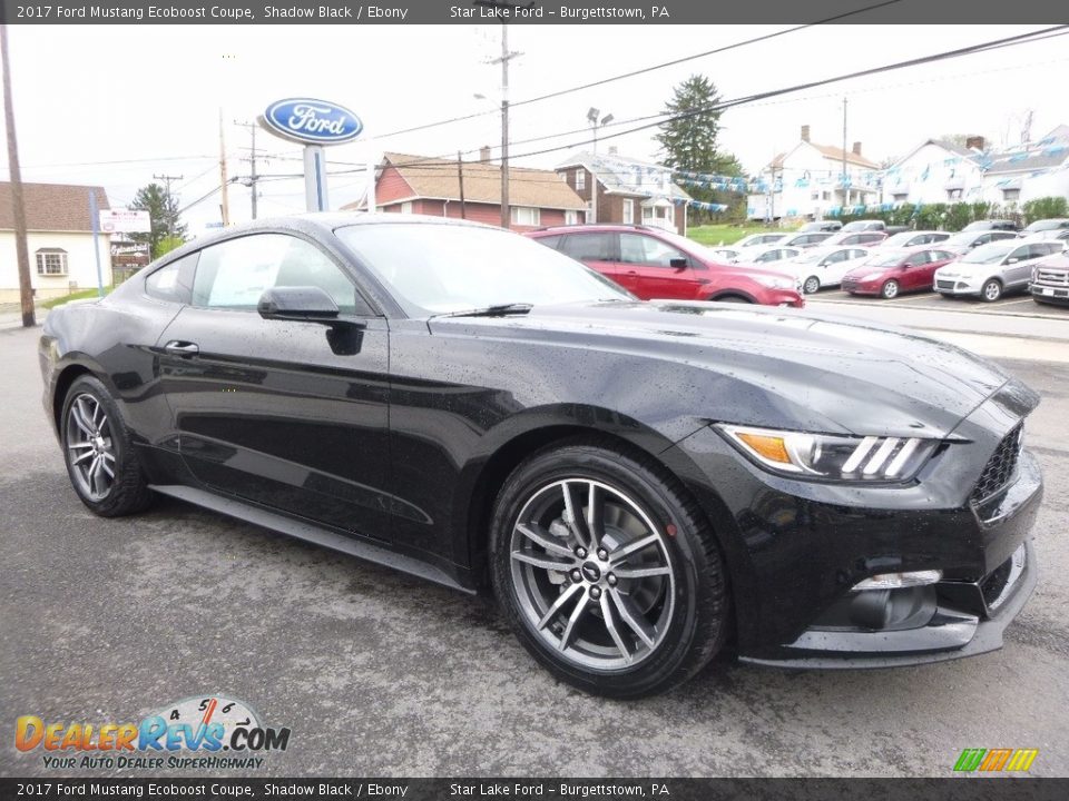 2017 Ford Mustang Ecoboost Coupe Shadow Black / Ebony Photo #3
