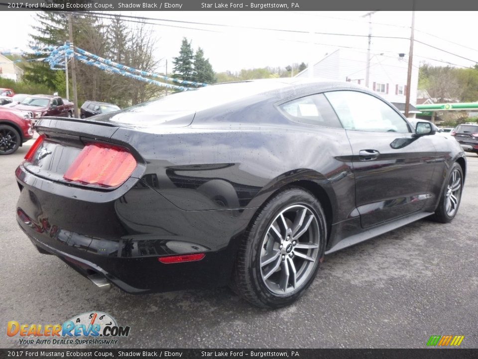 2017 Ford Mustang Ecoboost Coupe Shadow Black / Ebony Photo #5