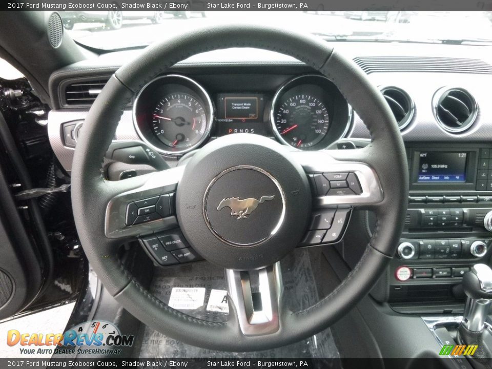 2017 Ford Mustang Ecoboost Coupe Shadow Black / Ebony Photo #15