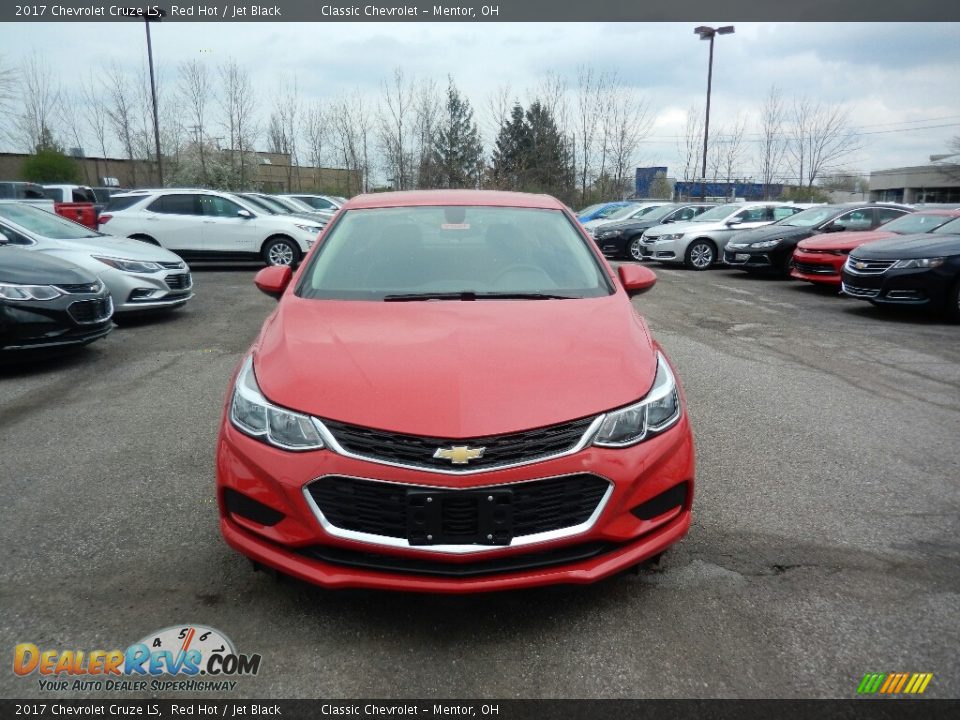 2017 Chevrolet Cruze LS Red Hot / Jet Black Photo #2