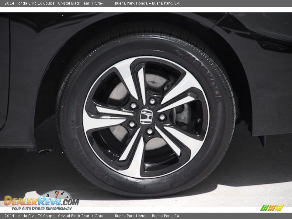 2014 Honda Civic EX Coupe Crystal Black Pearl / Gray Photo #24