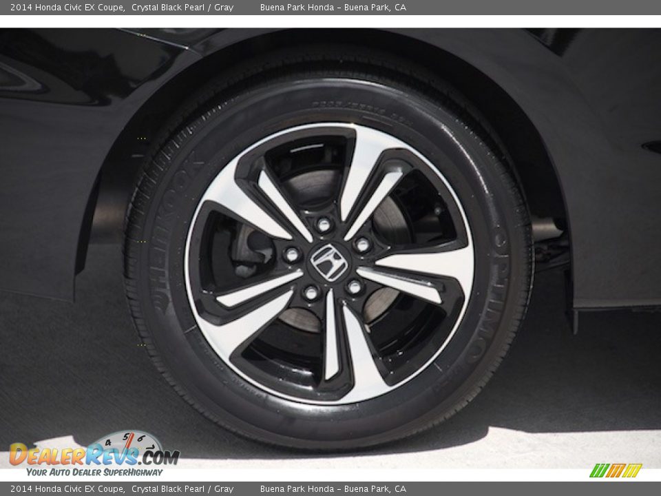 2014 Honda Civic EX Coupe Crystal Black Pearl / Gray Photo #25