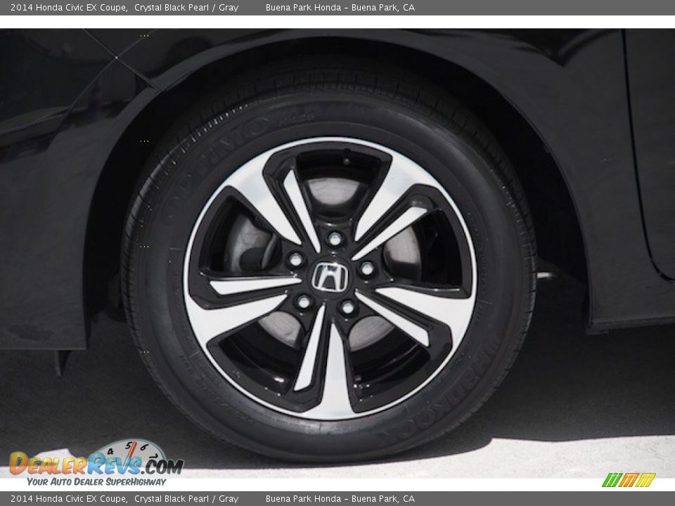 2014 Honda Civic EX Coupe Crystal Black Pearl / Gray Photo #26