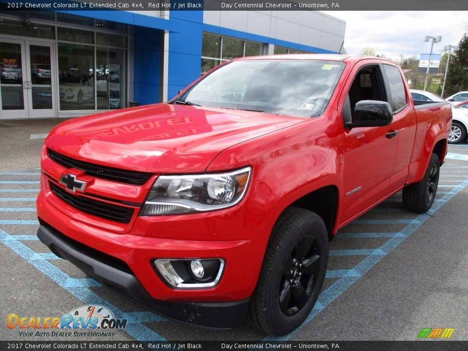 2017 Chevrolet Colorado LT Extended Cab 4x4 Red Hot / Jet Black Photo #11