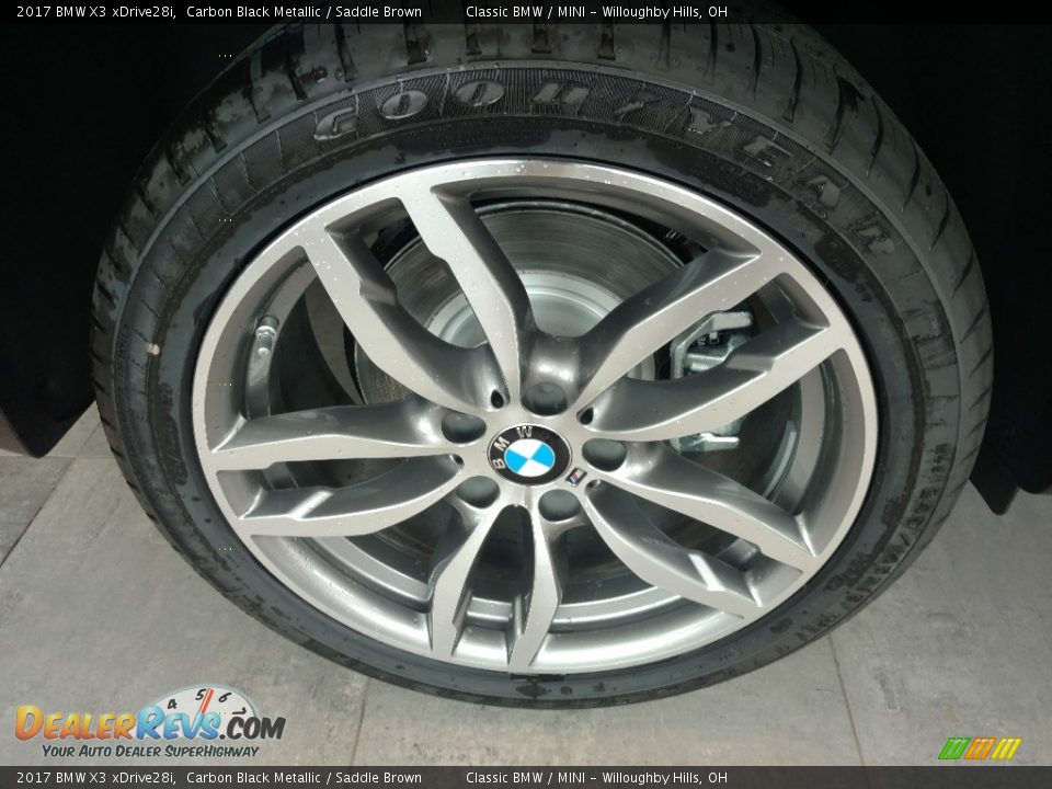 2017 BMW X3 xDrive28i Carbon Black Metallic / Saddle Brown Photo #4