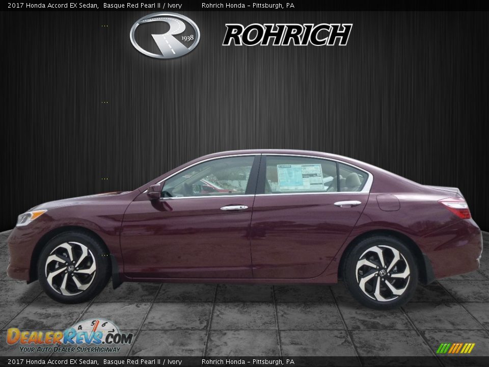 2017 Honda Accord EX Sedan Basque Red Pearl II / Ivory Photo #3