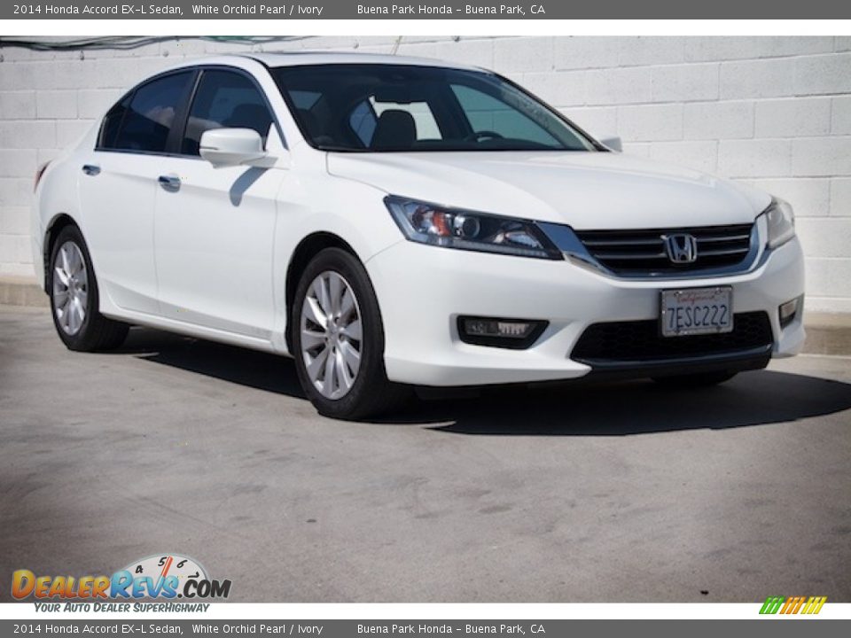 2014 Honda Accord EX-L Sedan White Orchid Pearl / Ivory Photo #1