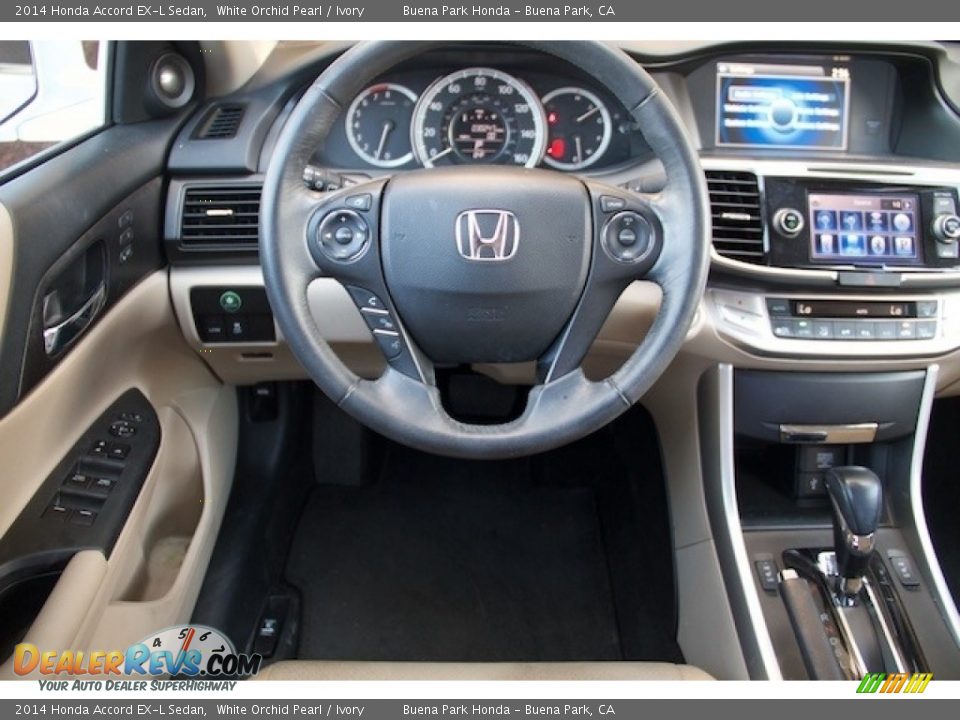 2014 Honda Accord EX-L Sedan White Orchid Pearl / Ivory Photo #5