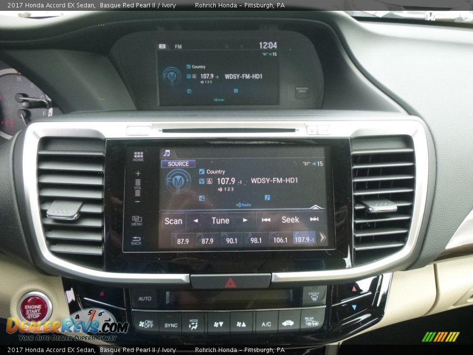 2017 Honda Accord EX Sedan Basque Red Pearl II / Ivory Photo #13
