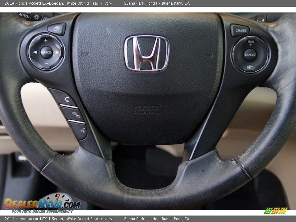 2014 Honda Accord EX-L Sedan White Orchid Pearl / Ivory Photo #11