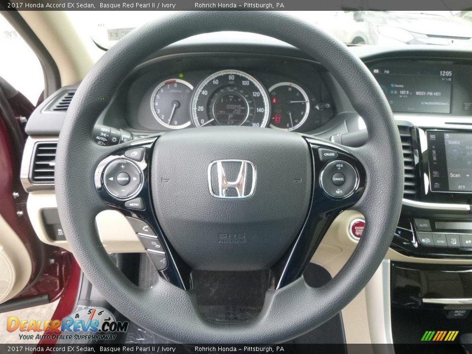 2017 Honda Accord EX Sedan Basque Red Pearl II / Ivory Photo #15