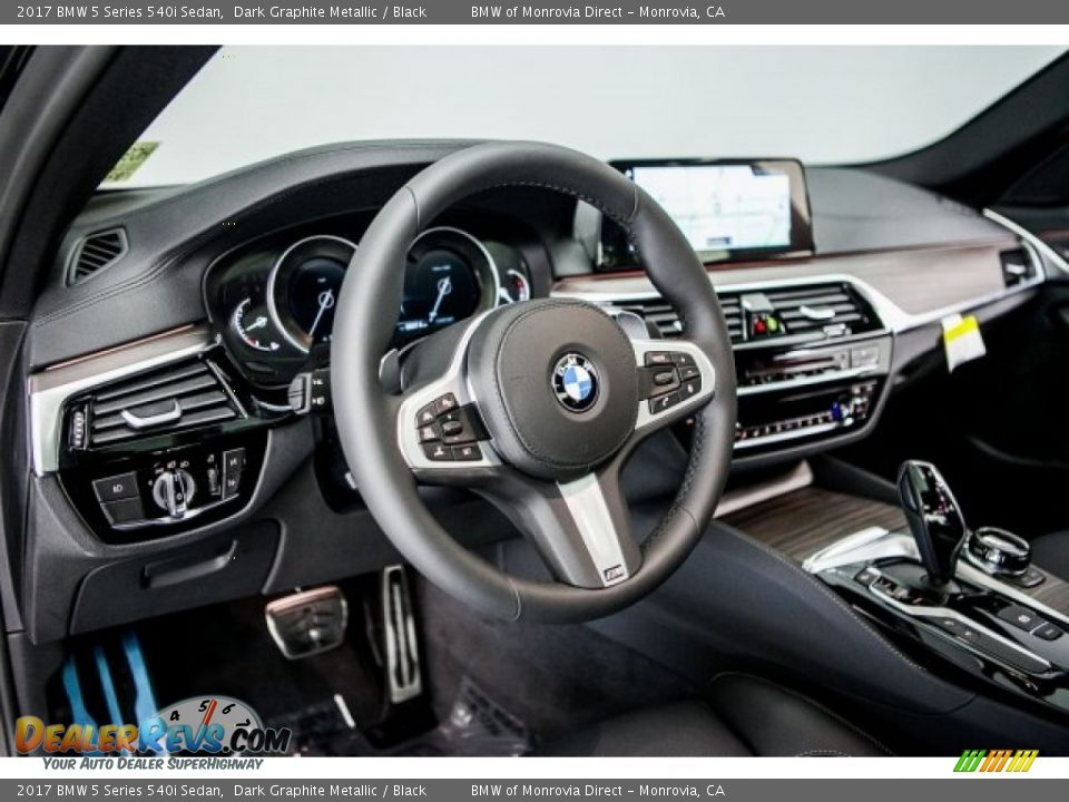 2017 BMW 5 Series 540i Sedan Dark Graphite Metallic / Black Photo #5