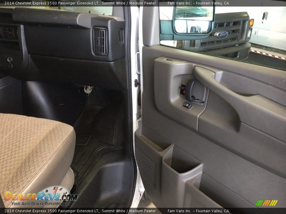2014 Chevrolet Express 3500 Passenger Extended LT Summit White / Medium Pewter Photo #5