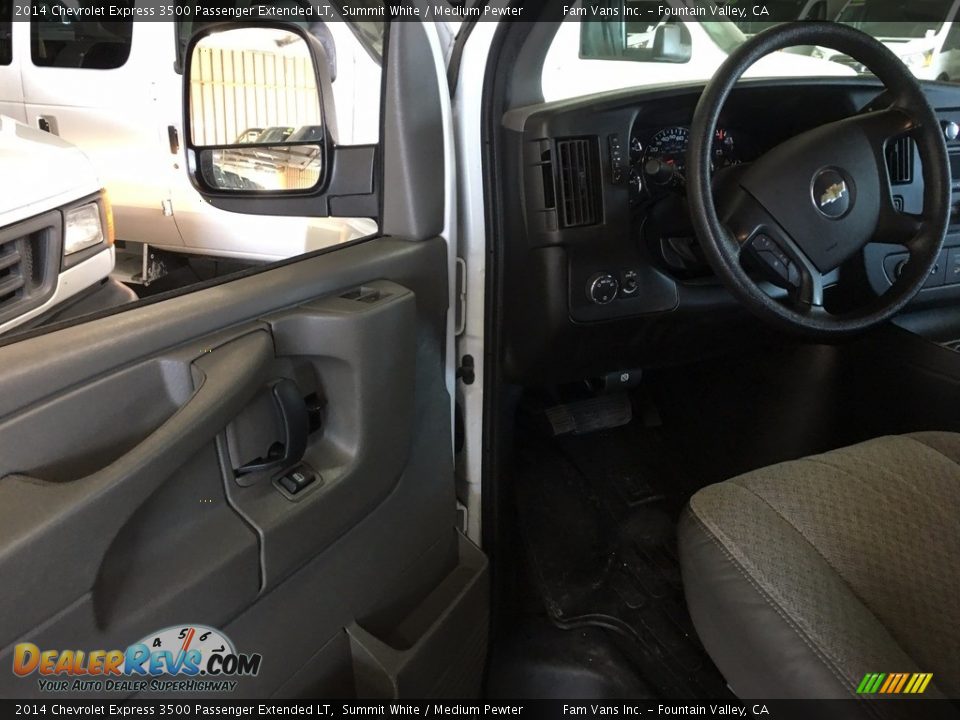 2014 Chevrolet Express 3500 Passenger Extended LT Summit White / Medium Pewter Photo #12