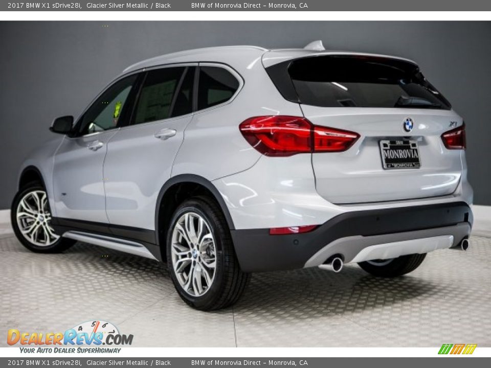 2017 BMW X1 sDrive28i Glacier Silver Metallic / Black Photo #3
