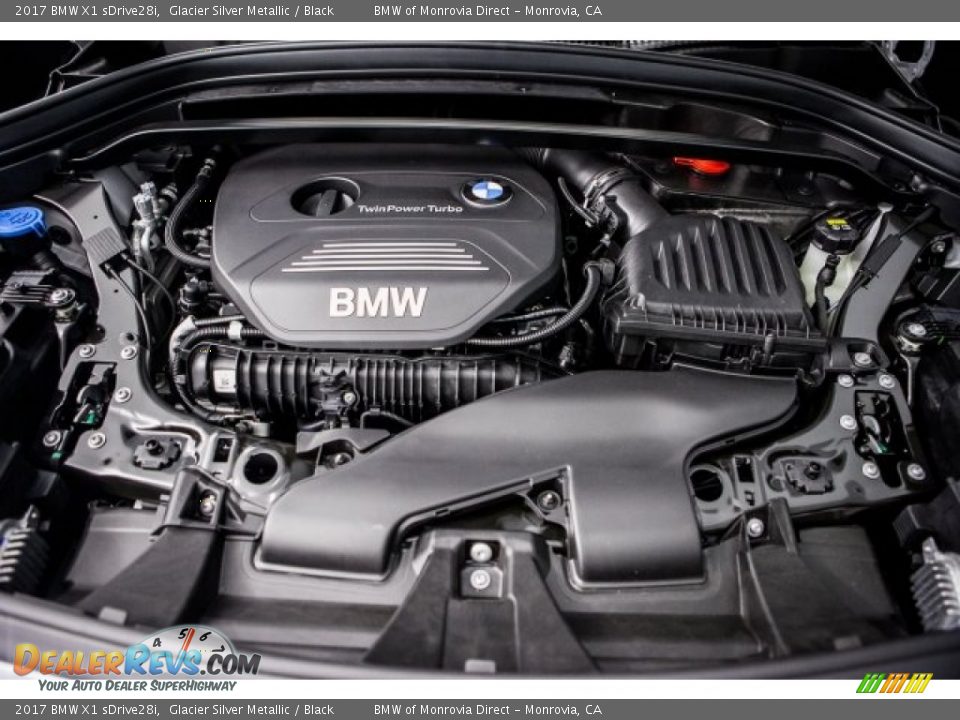 2017 BMW X1 sDrive28i Glacier Silver Metallic / Black Photo #8