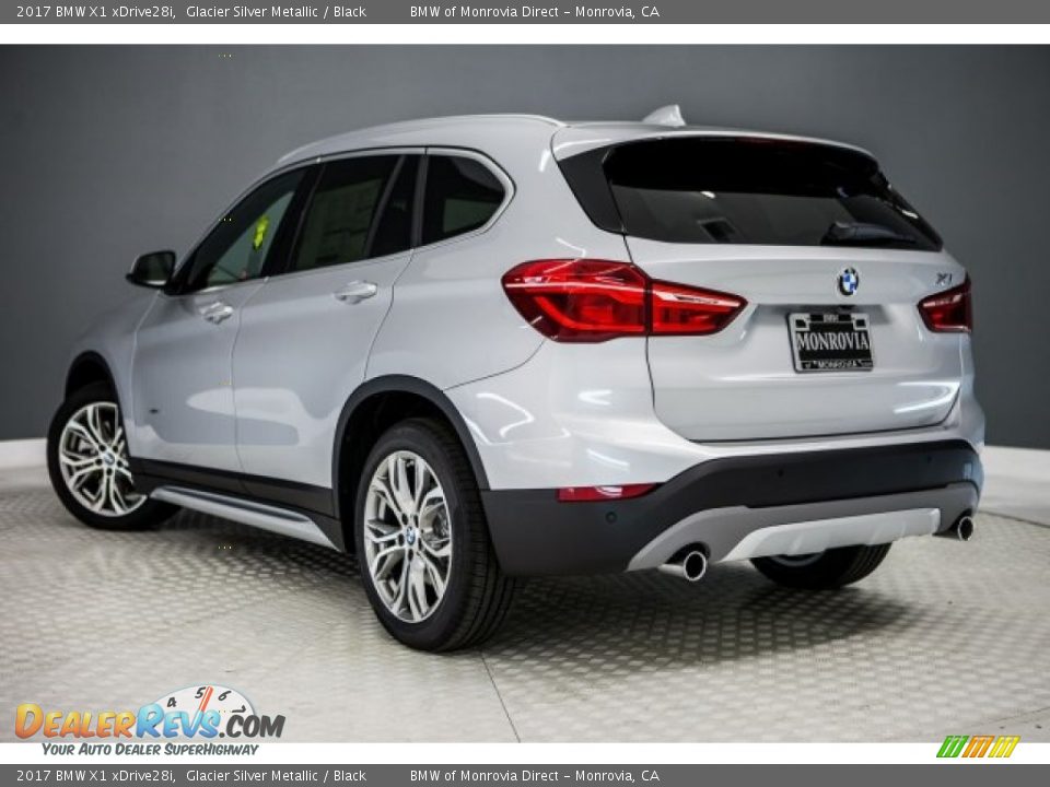 2017 BMW X1 xDrive28i Glacier Silver Metallic / Black Photo #3