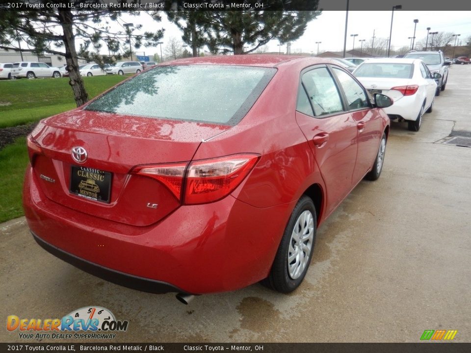 2017 Toyota Corolla LE Barcelona Red Metalic / Black Photo #2