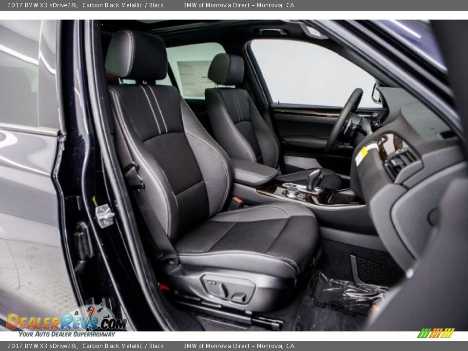 2017 BMW X3 sDrive28i Carbon Black Metallic / Black Photo #2
